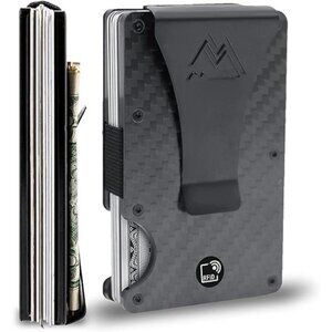 Mountain Voyage Co Leather Wallet - RFID-Blocking Card Holder with Money Clip